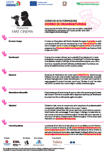 Anteprima locandina corso di drammaturgia 2026-2027